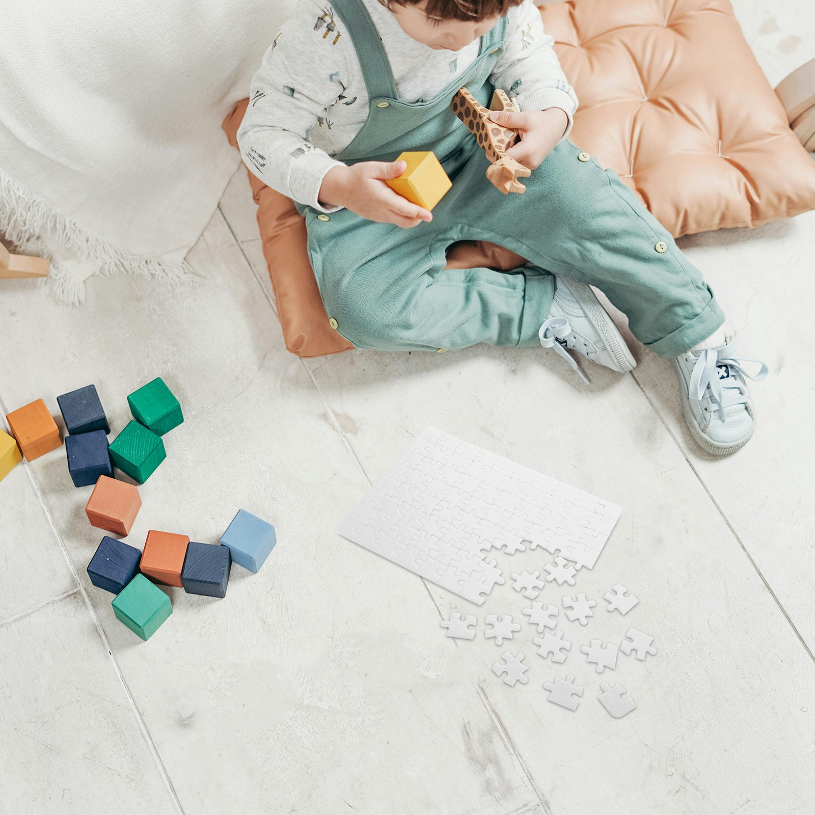 4Sheets Blank Puzzle Pieces Wh - огляд і ціна Puzzle Blank White