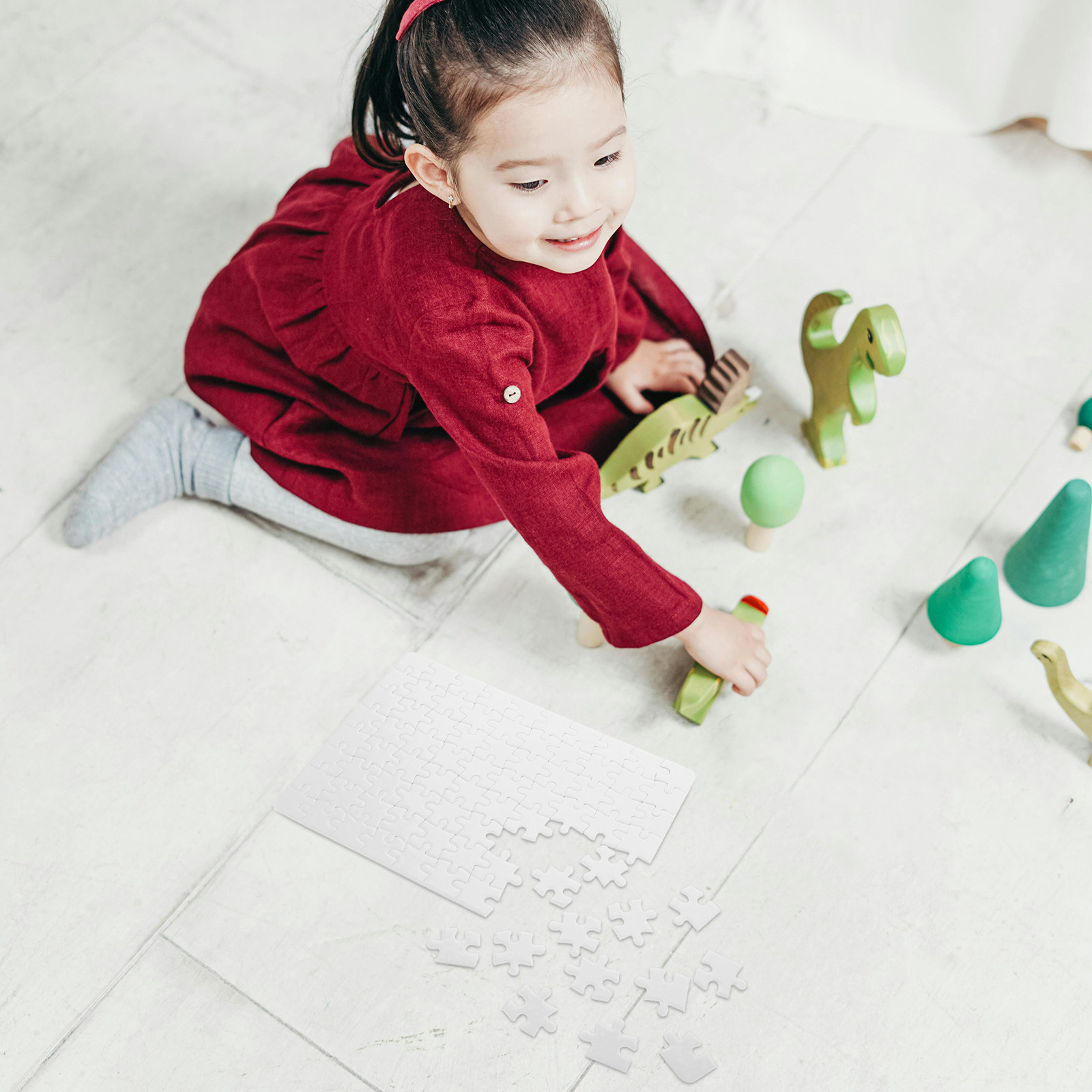4Sheets Blank Puzzle Pieces Wh - огляд і ціна Puzzle Blank White