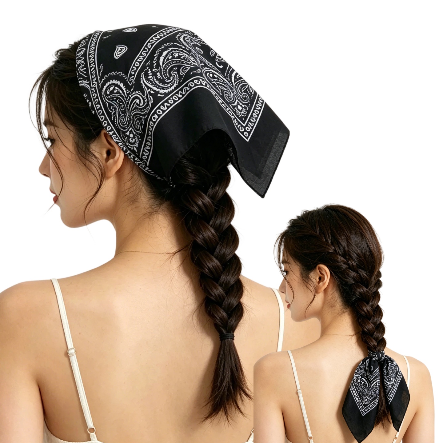 1/2/4/10pcs Hip Hop Cowboy Pai - огляд і ціна Bandana Blank White