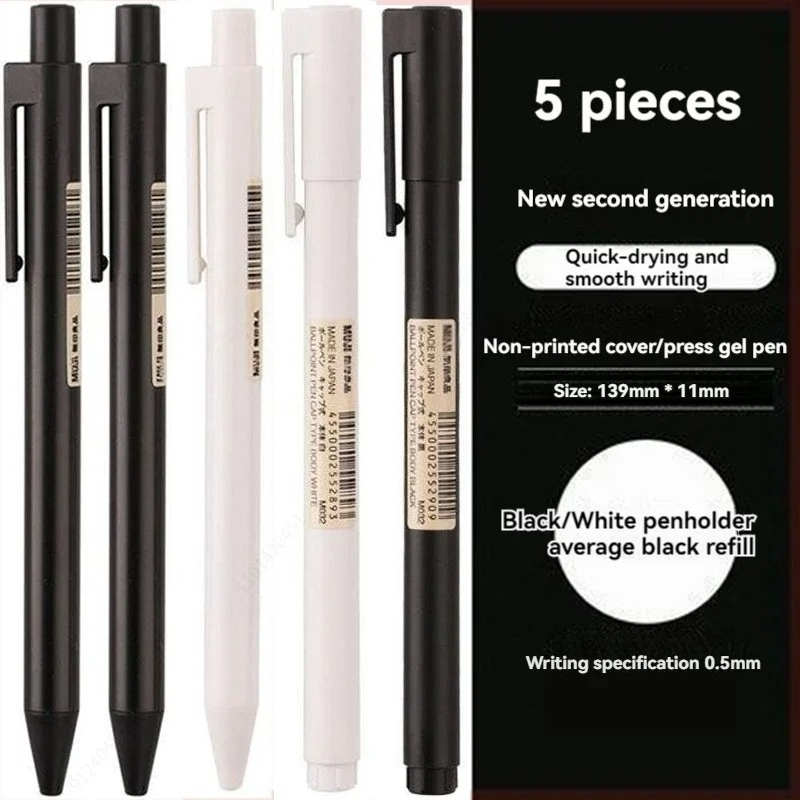 0.5mm Black Bullet Tip Gel Pen - огляд і ціна Muji Stationery Gel Pen