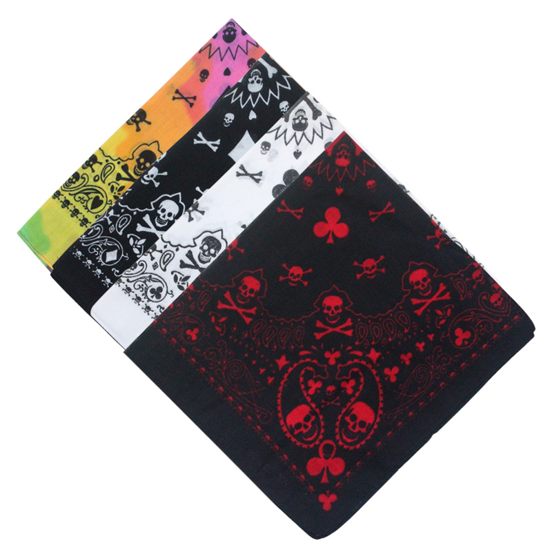55cm White Black Red Skull Pok - огляд і ціна Bandana Blank White