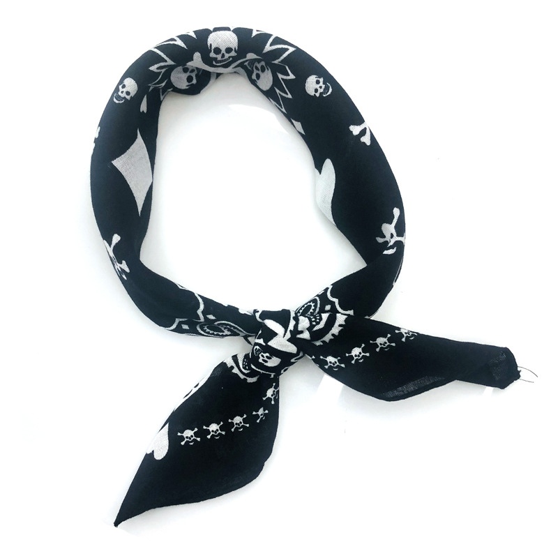 55cm White Black Red Skull Pok - огляд і ціна Bandana Blank White
