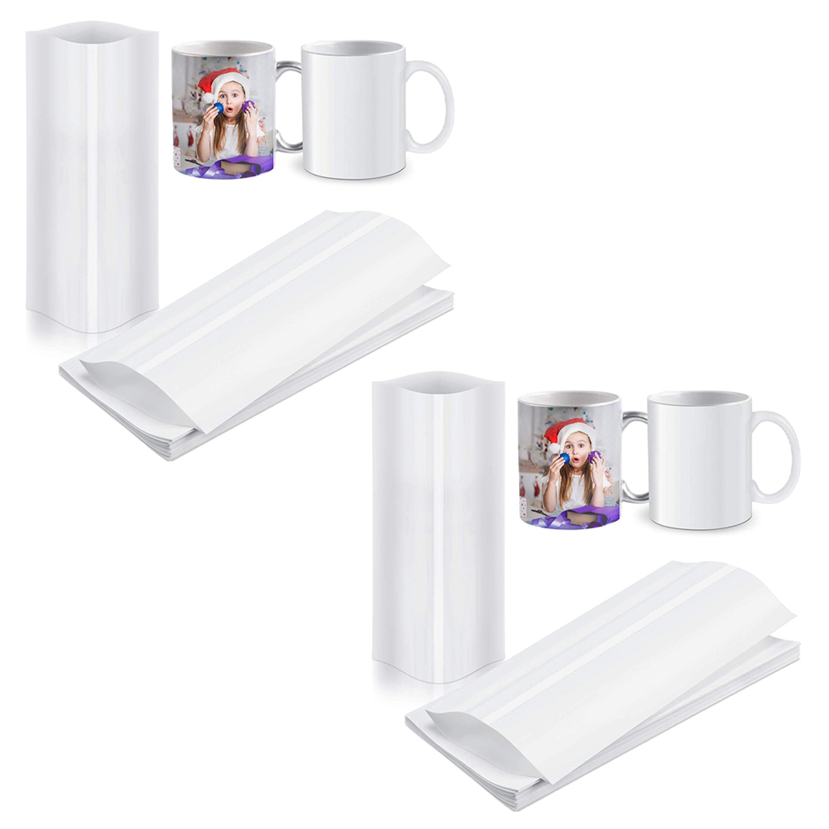 A74E-140Pcs Sublimation Shrink - огляд і ціна Sublimation Mug White