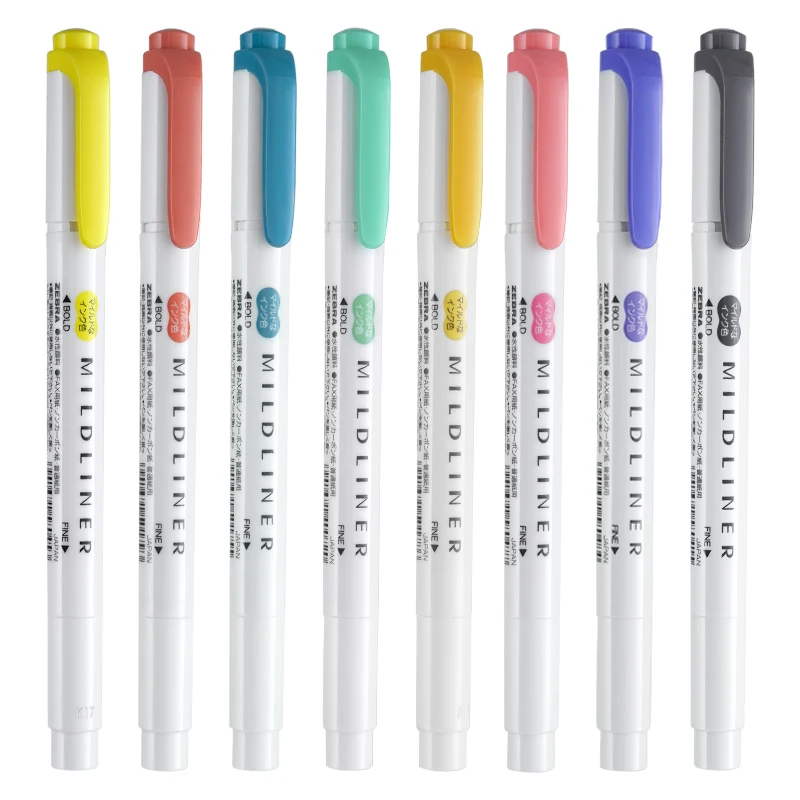 25 Colors Japan ZEBRA Mildline - огляд і ціна Zebra Pen Mildliner
