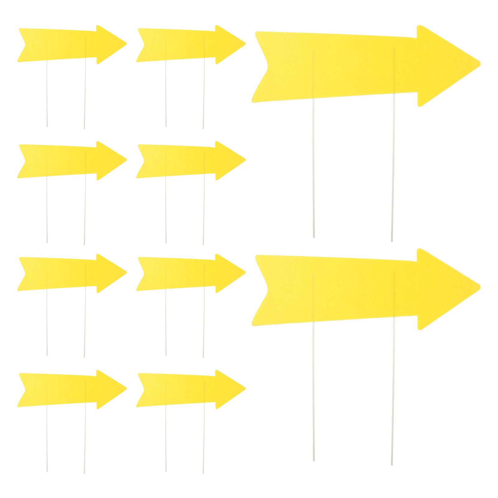 10Pcs Blank Yellow Arrow Signs - огляд і ціна Yard Sign Blank